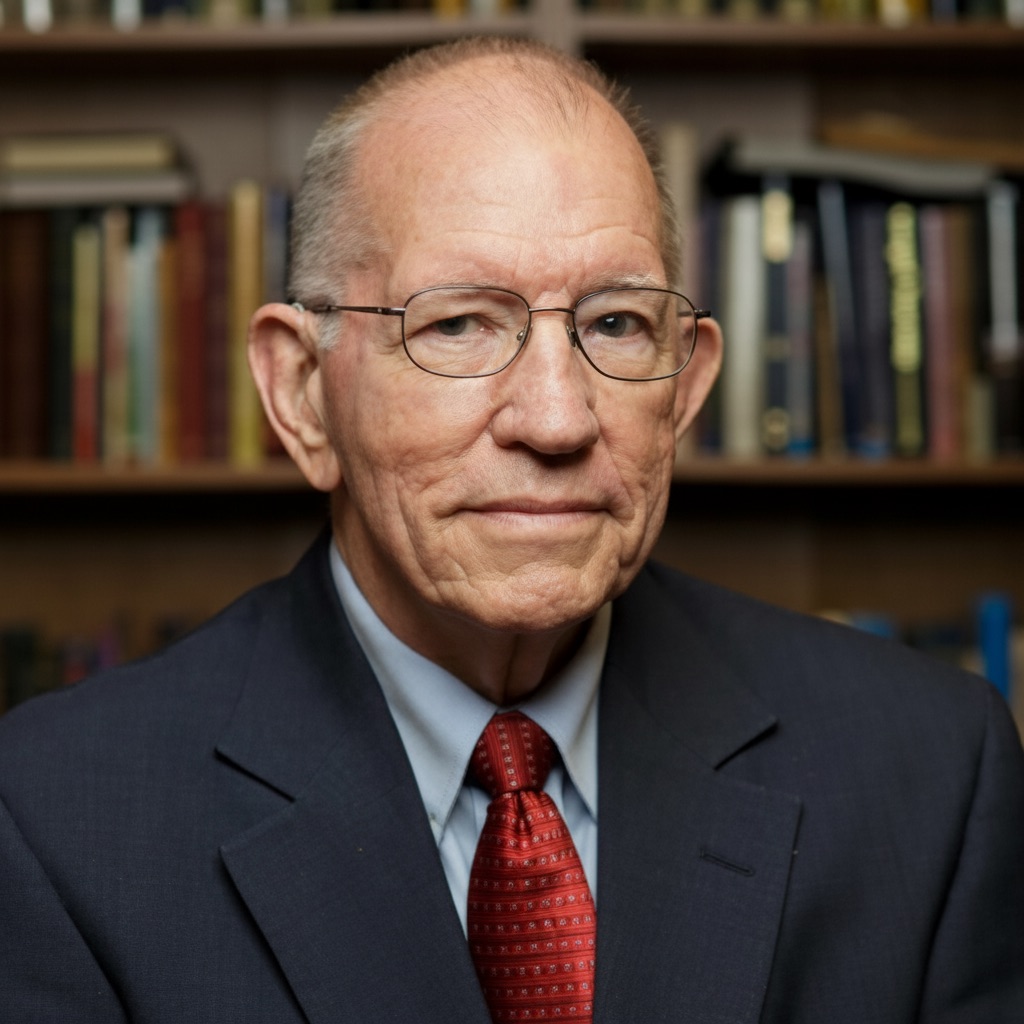 Portrait of Pastor Albert N. Martin at the pulpit